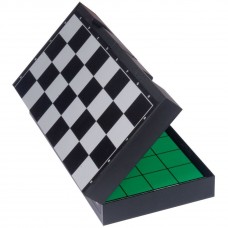 Qiyun 3 in 1 Travel Magnetic Chess, Checkers and Reversi Set - 9-7/8``   